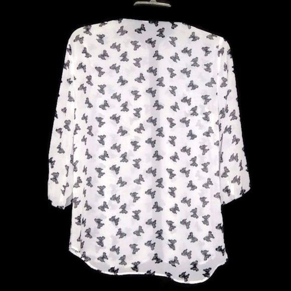 Renfrew Collection Sheer Chiffon Butterfly Blouse - Picture 4 of 4